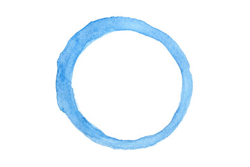 Blue watercolor circle, elements