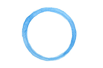 Blue watercolor circle, elements