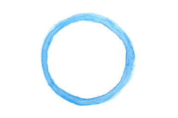 Blue watercolor circle, elements