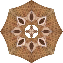 brown wooden vector art, antique centered pattern