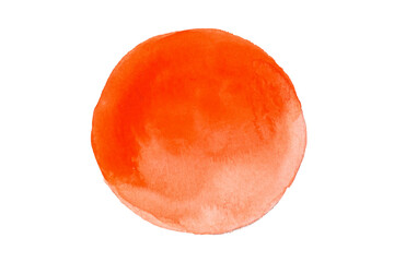 Orange watercolor circle, background
