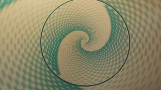 Hypnotic spinning spiral background. Optical illusion, 4k