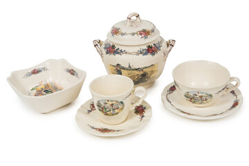 Set of vintage ceramic