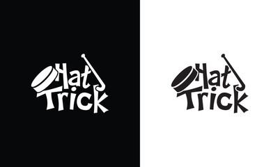 Hattrick Hockey T shirt design, typography