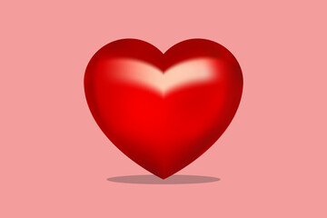 red heart icon, suitable for love themed design, can also be used for t-shirts, banners, banners, name cards