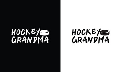 Hockey Grandma T shirt design, typography