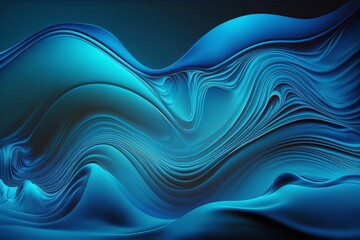 Fototapeta na wymiar Blue abstract liquid wave background