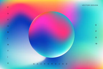 Liquid color background design. Fluid gradient circle shapes composition. Futuristic design landing page, cover, banner, ads, presentation concept.