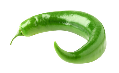 One green chili pepper cut out