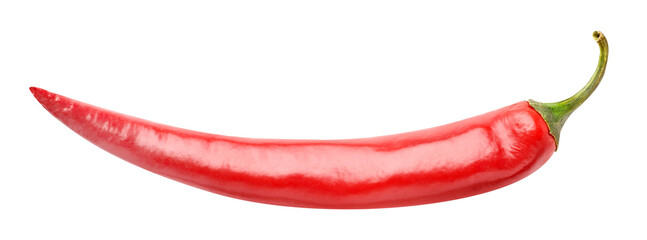 One red hot pepper cut out