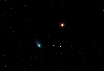 Conjunction of the planet Mars and comet C/2022 E3 (ZTF). One Natural Shot.

