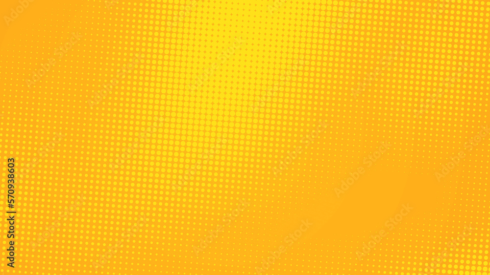 Poster dots halftone yellow orange color pattern gradient texture background.