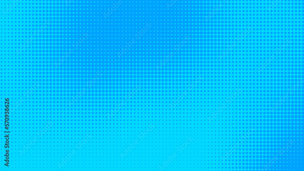 Poster dots halftone blue color pattern gradient texture with technology digital background. dots pop art c