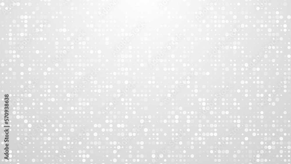 Poster Dot white gray pattern gradient texture background. Abstract  technology big data digital background. 3d rendering.