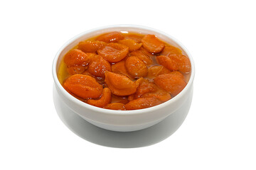 Delicious sweet orange apricot jam close up. Homemade dessert.