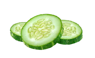 Slices of cucumber cut out