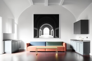 modern living room, Generative AI Digital Illustration