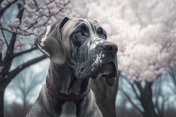 portrait of a dane, Generative AI Digital Illustration