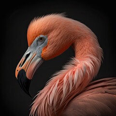 hasselblad portrait photography of a Flamingo dslr phob, Generative AI Digital Illustration
