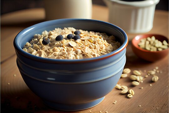 Oat meal nourishing and flavorful breakfast bowl (Ai generated)