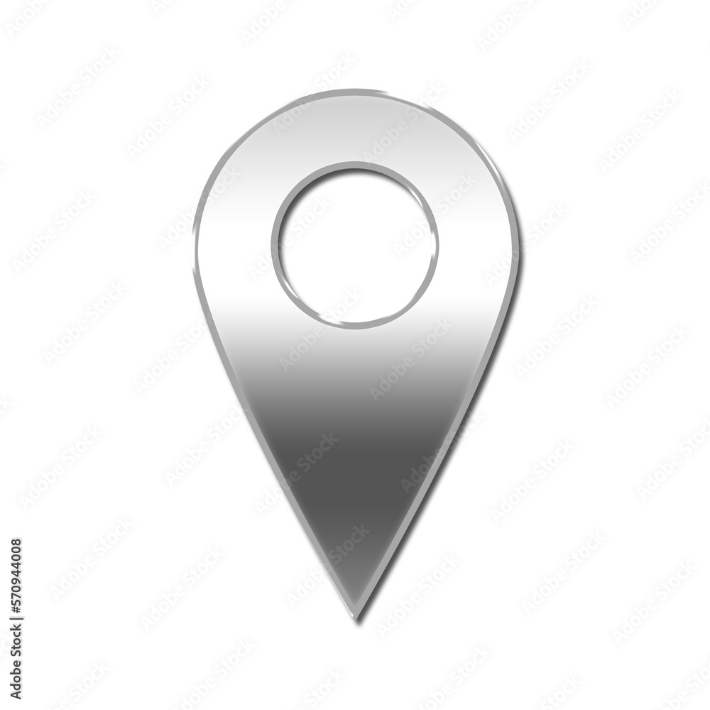Aufkleber silver pointer icon design for map travel design
