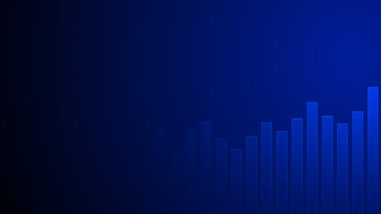 Fototapeta premium Abstract graph chart of stock market trade background.
