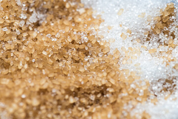 cukier trzcinowy i ksylitol jako zdrowe substancje słodzące - obrazy, fototapety, plakaty