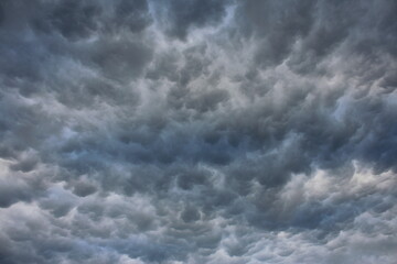 dramatic clouds with strong winds ahead of rain