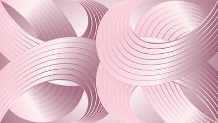 Wavy shiny curve pink ribbon. abstract background design template