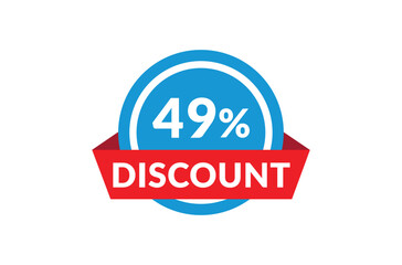 49% of discount, Discount price, Special offer discount.