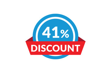 41% of discount, Discount price, Special offer discount.
