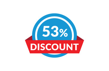 53% of discount, Discount price, Special offer discount.
