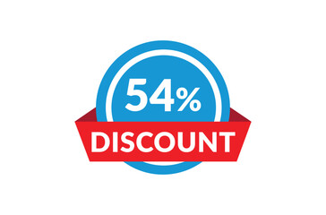 54% of discount, Discount price, Special offer discount.