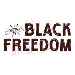 Black Freedom vector design