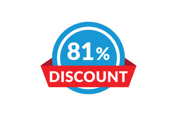 81% of discount, Discount price, Special offer discount