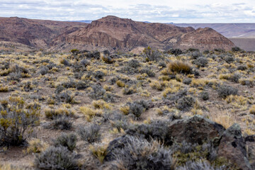 Cañadón Pinturas - Pinturas River Canyon in the Parque Patagonia in Argentina, South America 