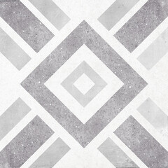 Marble Geometric grey and white mosaic decor tile
