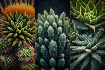 Wallpaper, background, theme, desktop, desktop, wall ornament, painting, biome of cactus family, collage concept