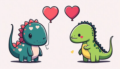 Two Dinosaurs In Love, Generative AI