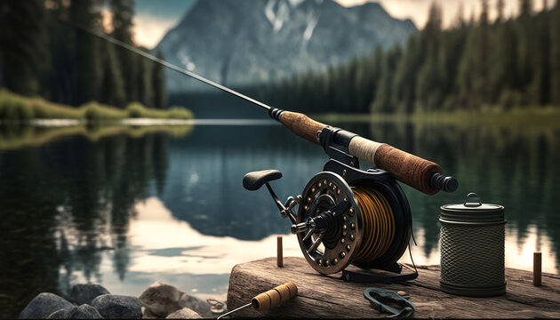 Fishing Rod With A Black Background, Picture Of A Fishing Rod, Fishing, Fishing  Rod Background Image And Wallpaper for Free Download