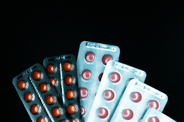 Blisters with pills