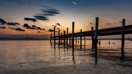 sunset at the pier