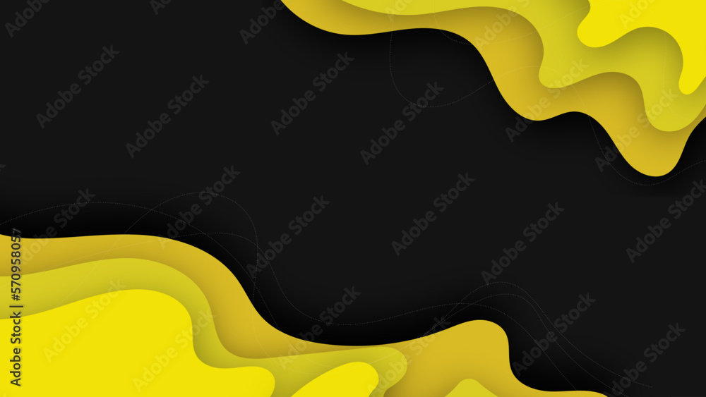 Poster yellow curve overlap with black background
