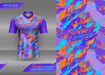 Seamless sports jersey abstract texture design for sublimation, football, racing, gaming, motocross, cycling