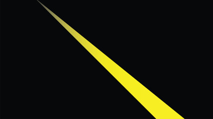 Yellow line on black background. Abstract background