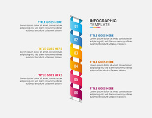 Six 6 Options Planner, Creative Timeline Business Infographic Design Template
