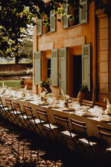 Salle de réception de mariage provençale en extérieur