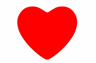 red heart 3d texture illustration love day happy valentines day on white background