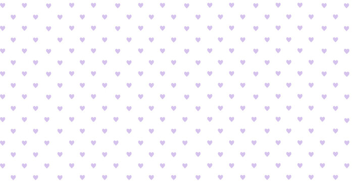 White background with purple heart print vector illustration.