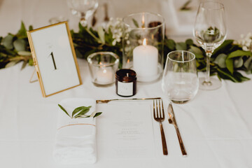 La tables des mariés pour le diner